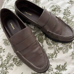 Women’s Frame Le Beacon Brown Leather Loafers- size 9 EU 40